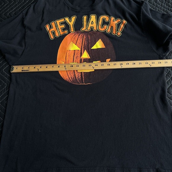 Halloween Shirt Adult Extra Large XL Black Short Sleeve Pumpkin Jack-o-lantern - Picture 4 of 7
